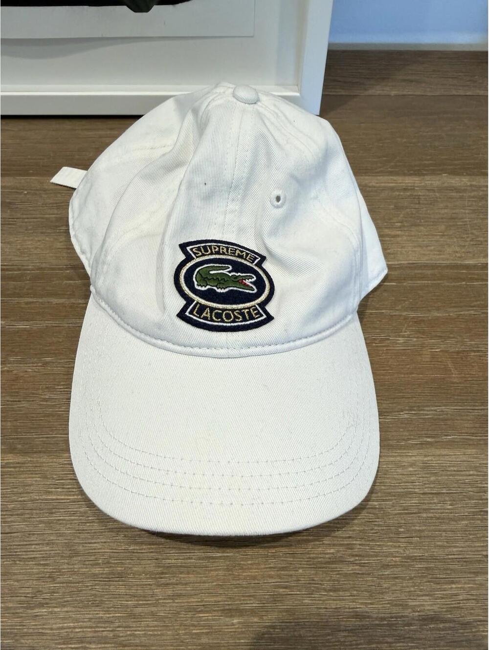 Supreme Lacoste 6-panel Hat White SS18